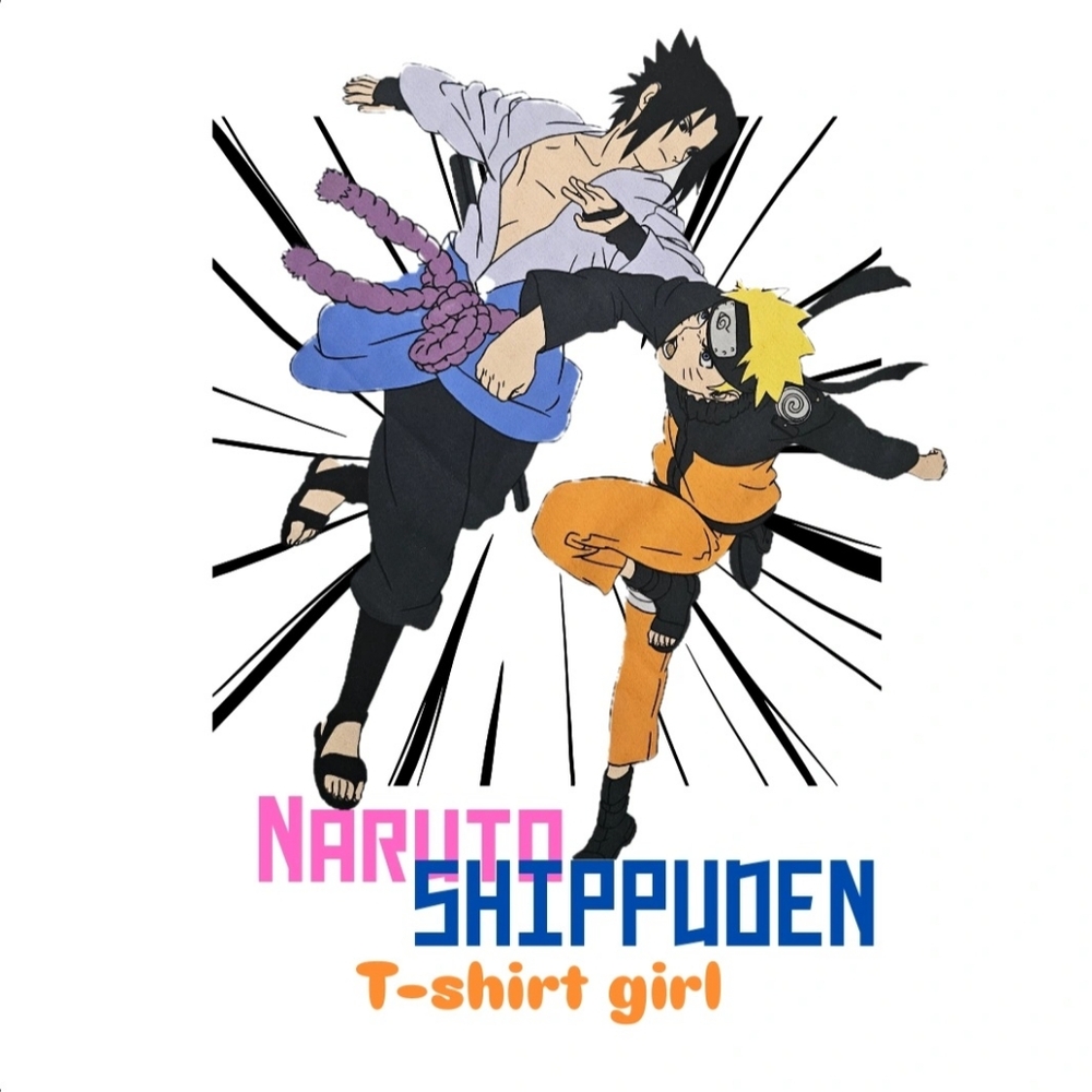 💥Naruto - Sasuke vs Naruto Girl Tee (L)